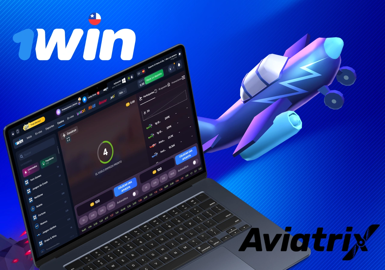 Juega al popular juego Aviatrix en la plataforma de la casa de apuestas
